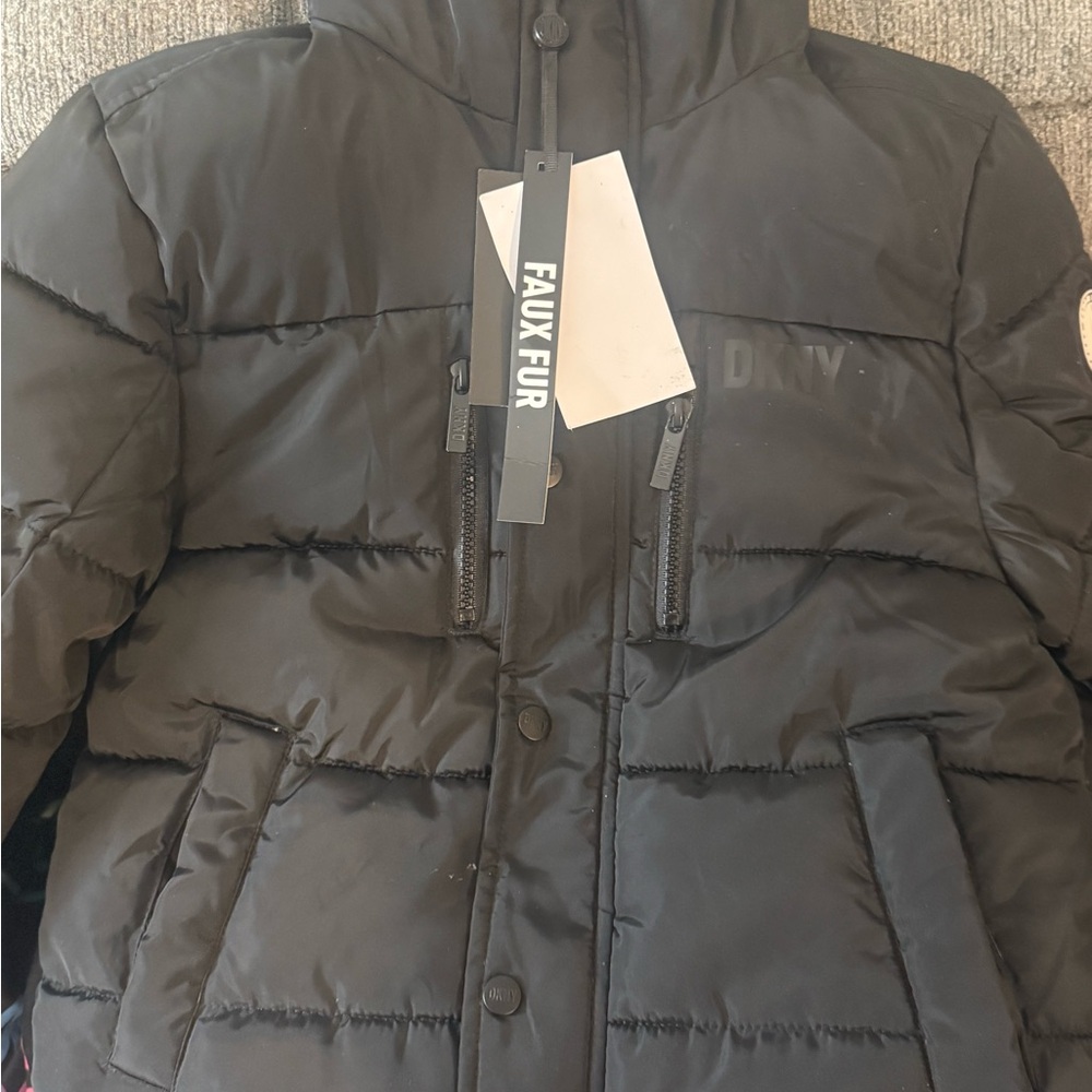 DKNY Black Satin Finish Jacket